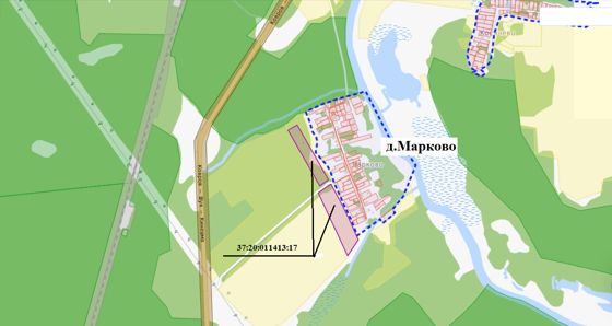 земельный участок с кадастровым номером 37:20:0011413:17, площадью 50 852 кв.м., категория земель «Земли сельскохозяйственного назначения», разрешенное использование – «Для  сельскохозяйственного производства», расположенный по адресу: Ивановская область, Шуйский район, у деревни Марково.