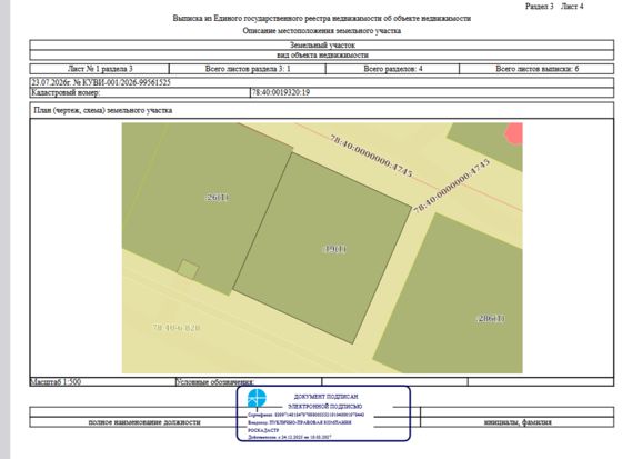 Земельный участок: Санкт-Петербург, город Петродворец, улица Первого Мая, дом 79., кадастровый номер 78:40:0019320:19, площадь 1020 кв.м