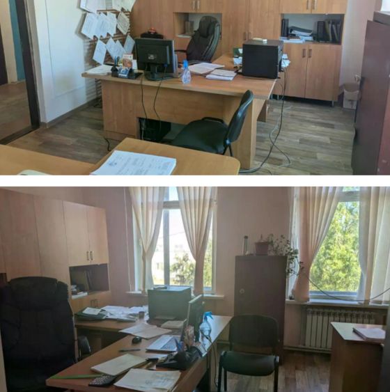 Право пользования на условиях аренды офисными помещениями, с офисной мебелью и оборудованием, расположенными на втором этаже нежилого здания, по адресу: Республика Крым, Ленинский район, с. Семисотка, пер. Школьный, д. 3