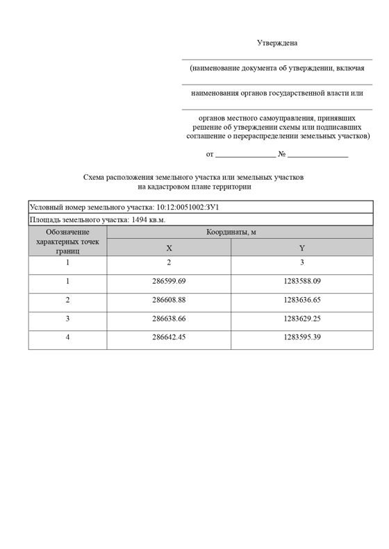 Земельный участок из земель населенных пунктов в кадастровом квартале 10:12:0051002, площадью 1494 кв. м.