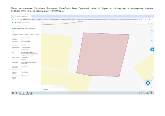 Земельный участок с кадастровым номером 17:16:1004003:510