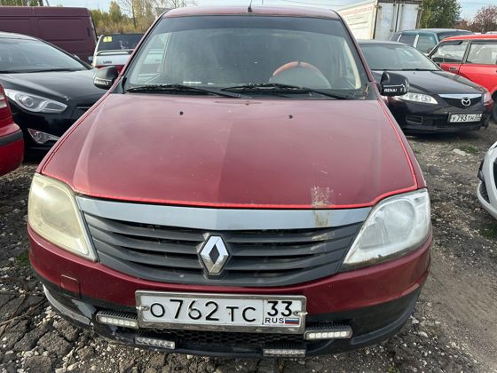 Автомобиль Рено Логан, 2011 г.в., г/н О762ТС33, VIN X7LLSRB1HBH447250 (Реализация по прямому назначению).