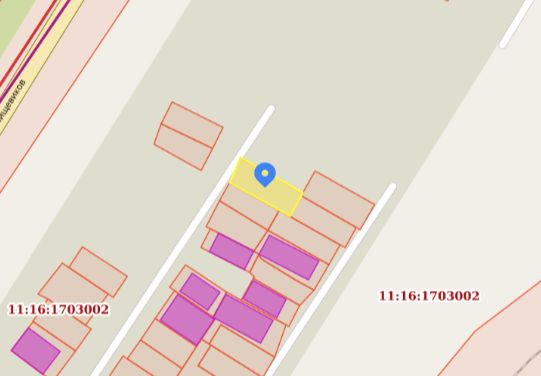 Земельный участок с кадастровым номером 11:16:1703002:857