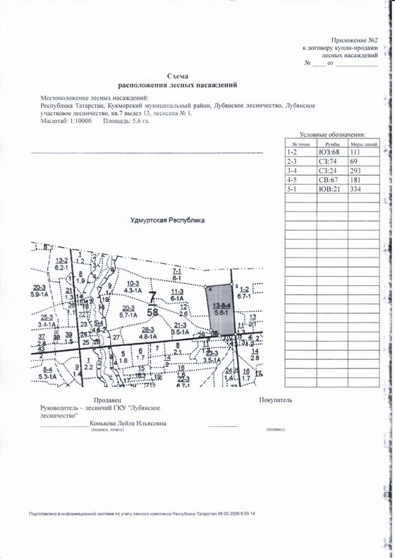 Право на заключение договора купли-продажи лесных насаждений для субъектов малого и среднего предпринимательства  расположенных на территории Республики Татарстан