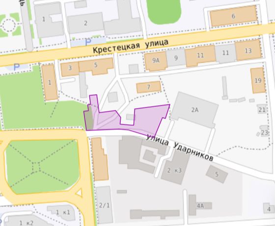 Земельный участок по адресу: Российская Федерация, Новгородская область, Старорусский муниципальный округ, город Старая Русса, улица Крестецкая, земельный участок 5А