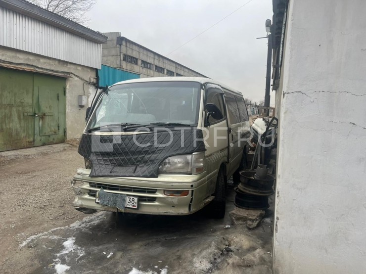 Легковой автомобиль, марка: TOYOTA , модель: HIACE , год изготовления: 1989, цвет: Светло-Серый, ПТС: 38 РЕ 564606, г/н: М071УА38, изготовитель (страна): Япония, модель двигателя: IKZ , тип двигателя: Дизельный на дизельном топливе, двигатель №: 0041948, мощность двигателя, л. с. (кВт): 140 (103), рабочий объем двигателя, куб. см: 2982, шасси (рама) № Отсутствует, кузов №: KZH106 0004833, экологический класс: Первый, разрешенная максимальная масса 2500 кг, масса без нагрузки 2060 кг, организация